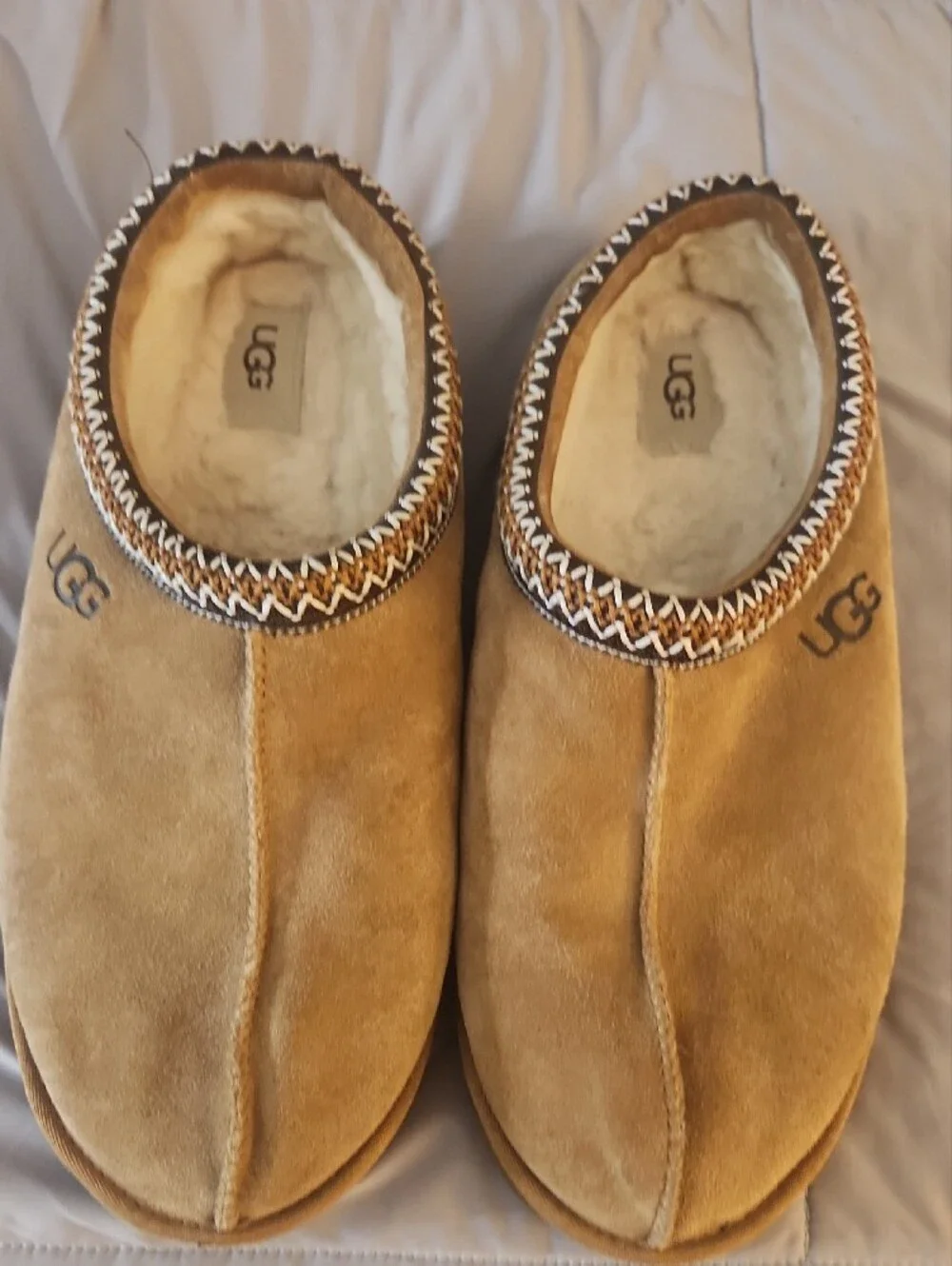 UGG Mens Tasman Mule in Chestnut/Tan with Trim